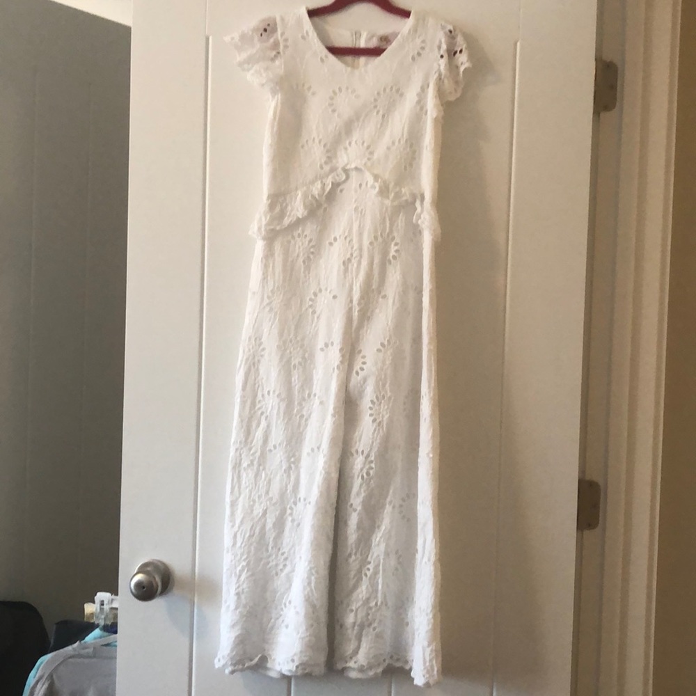 Adorable White Eyelet Jumpsuit
